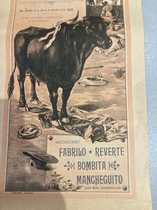 CARTEL TOROS ALTERNATIVA MANCHEGUITO EN ALBACETE