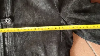 Giacca Armani Jeans Pelle Nera