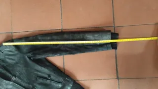 Giacca Armani Jeans Pelle Nera