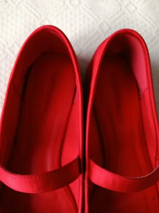 Bailarinas rojas satén talla 39