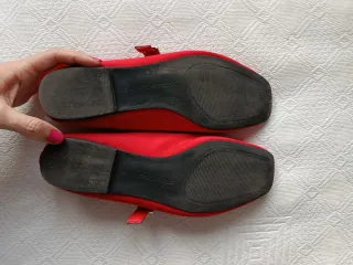 Bailarinas rojas satén talla 39