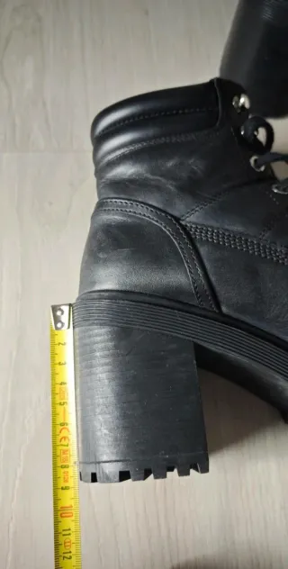 Botines Zara Tacón Cordones Talla 36