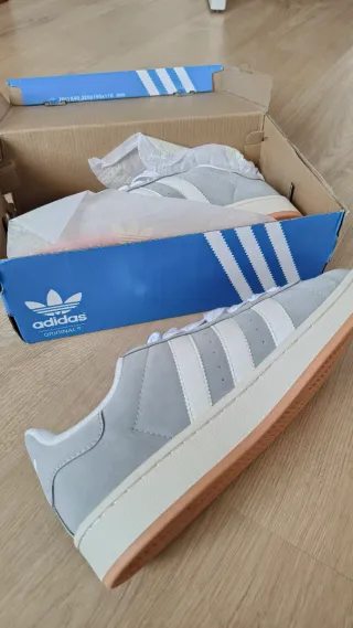 Adidas Campus 43.5 Gris/Blanco