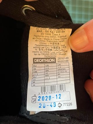 Patines Oxelo negros talla 34