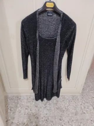 Trussardi Jeans vestito e coprispalle nero