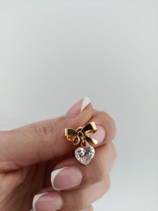 Pendientes lazo corazón