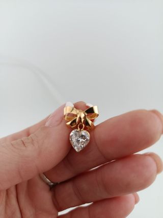 Pendientes lazo corazón