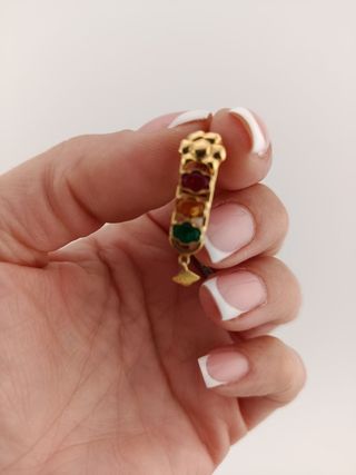 Pendientes Semáforo Oro Multicolor