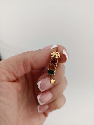 Pendientes Semáforo Oro Multicolor