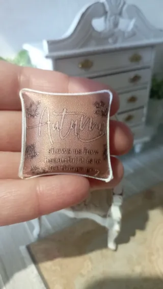 Cuscino Dollhouse 1:12 "Pumpkin" Handmade