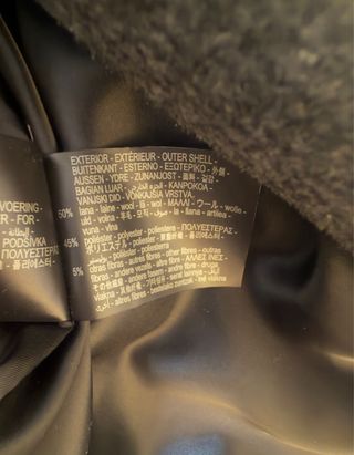 Abrigo Zara Man Cruzado Gris Talla S