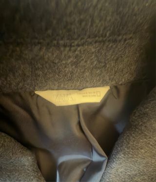 Abrigo Zara Man Cruzado Gris Talla S