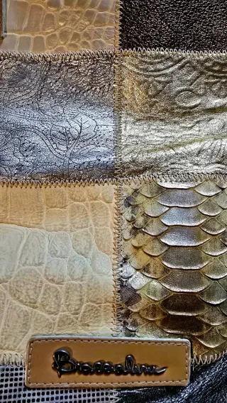 Bolso Braccialini Patchwork Oro y Plata.