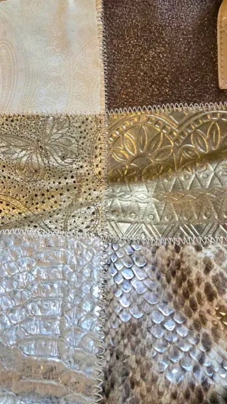 Bolso Braccialini Patchwork Oro y Plata.