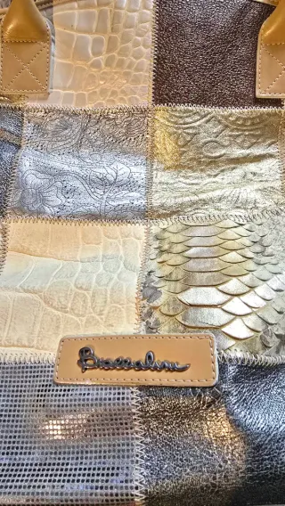 Bolso Braccialini Patchwork Oro y Plata.