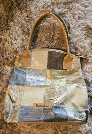 Bolso Braccialini Patchwork Oro y Plata.