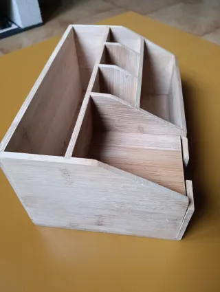 Organizador de escritorio de bambú