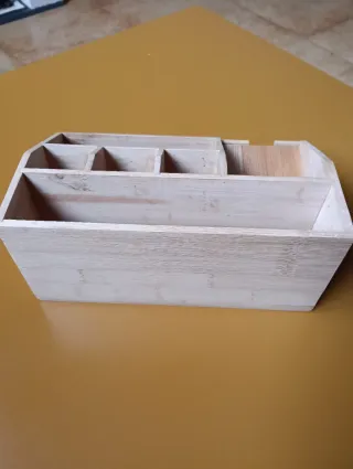 Organizador de escritorio de bambú