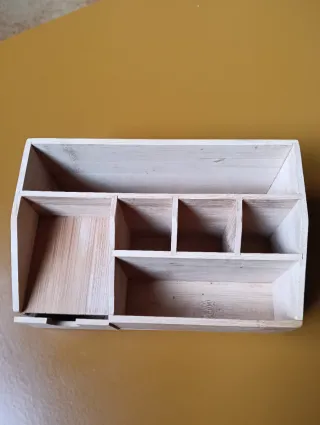 Organizador de escritorio de bambú