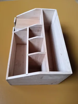 Organizador de escritorio de bambú