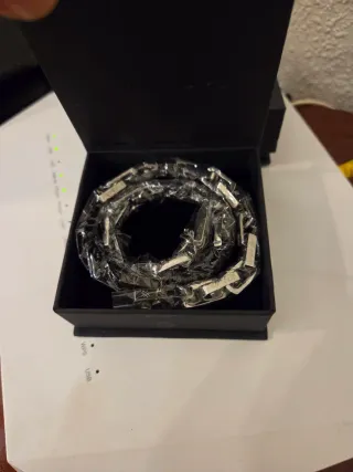 Cadena RGMT eslabones negros y plateados