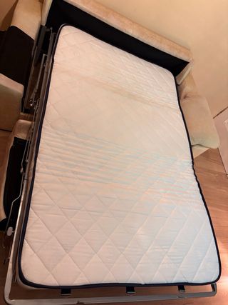 Sofá cama 2 plazas beige