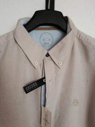 Camisa Oxford Beige Talla XXL