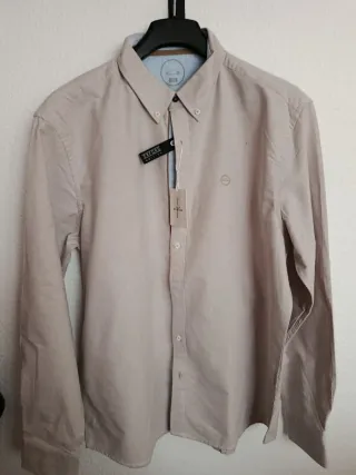 Camisa Oxford Beige Talla XXL