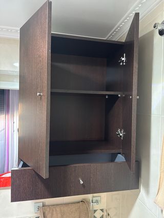 Mueble baño colgante madera
