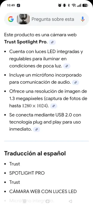 Webcam Trust Spotlight Pro con LED