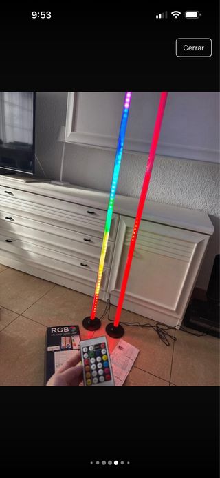 2 Lámparas LED RGB