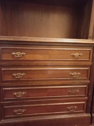 Mueble Salón Madera Vitrina Clásico