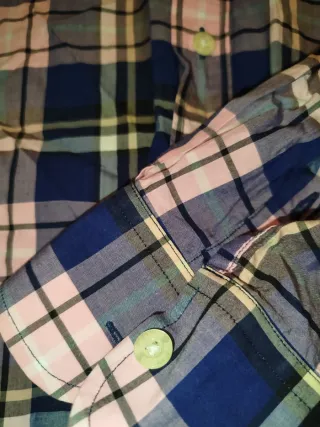 Camisa cuadros El Ganso azul y rosa