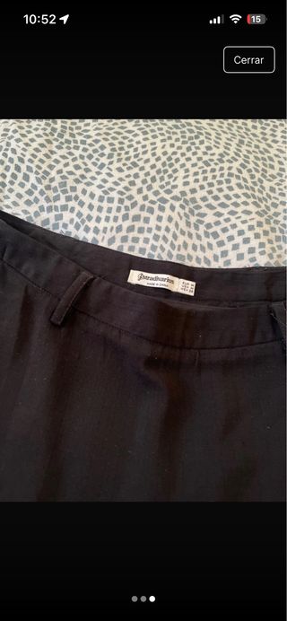 Falda pantalón Stradivarius negra