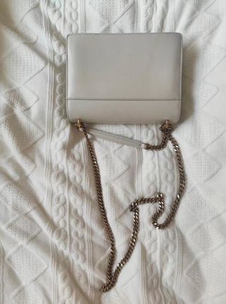 Bolso YSL Piel Blanco y Dorado