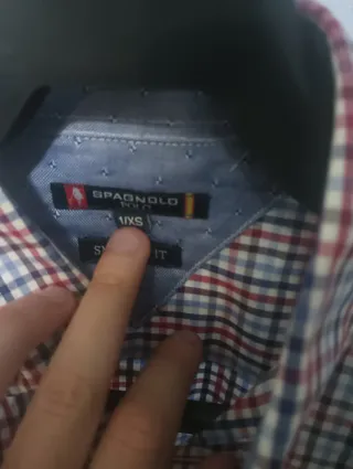 Camisa Spagnolo cuadros azul y rojo