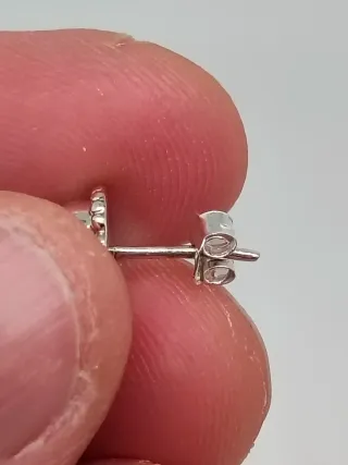 Pendientes Plata Ley 925 y Rubí