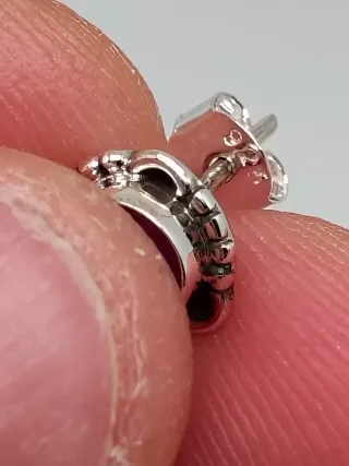 Pendientes Plata Ley 925 y Rubí