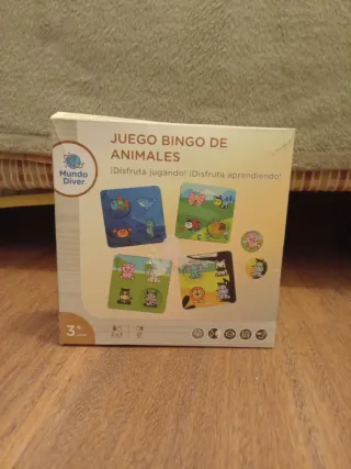 Juego Bingo de Animales Mundo Diver
