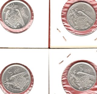 5 Pesetas Franco 1957 *72 y *73   Sin Circular