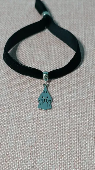 Pulsera terciopelo negro cofrade