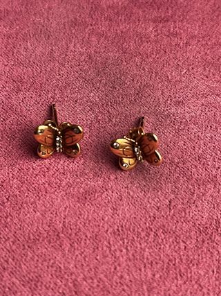 Pendientes Mariposa Pandora Chapados en Oro