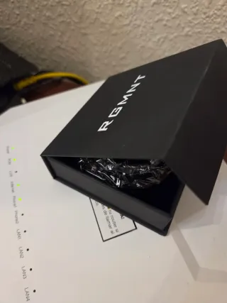 Pulsera RGMNT Monogram Link Carbon Plata