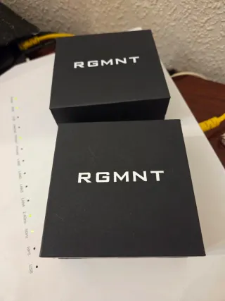 Pulsera RGMNT Monogram Link Carbon Plata