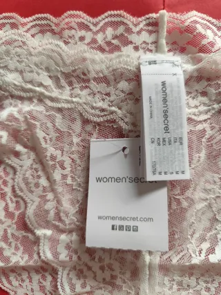 Braguita Women'secret encaje blanco Talla M
