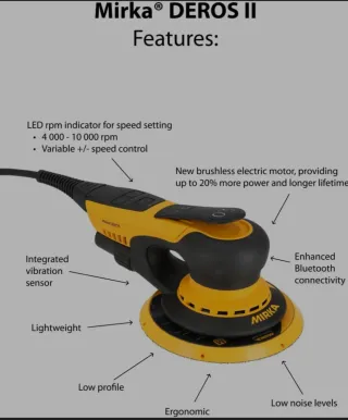 Mirka Deros II 5.0 levigatrice orbitale 150mm