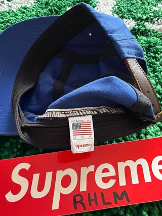 Supreme Washed Chino Twill Camp Cap Royal