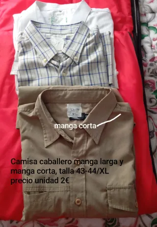 Camisas caballero manga larga y corta XL