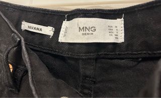 Pantalones vaqueros negros cintura alta
