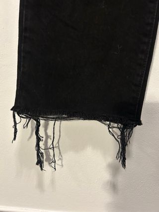 Pantalones vaqueros negros cintura alta